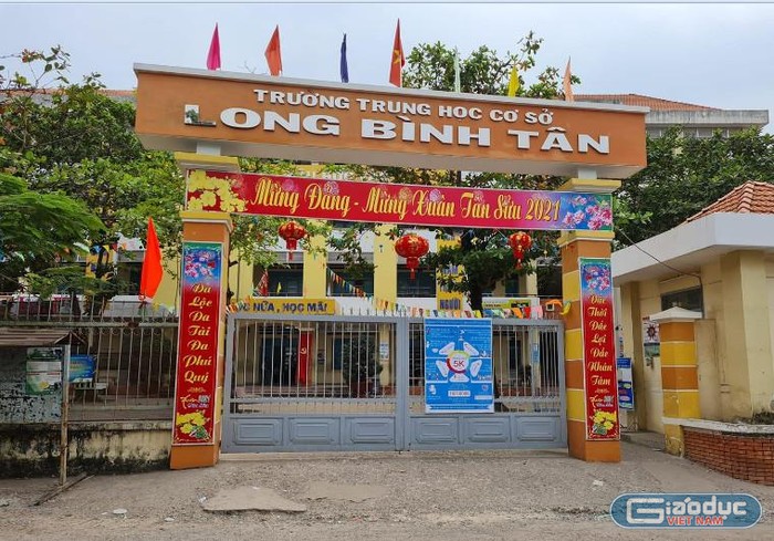 Trường Trung học cơ sở Long Bình Tân, thành phố Biên Hòa, tỉnh Đồng Nai. Ảnh: NTCC