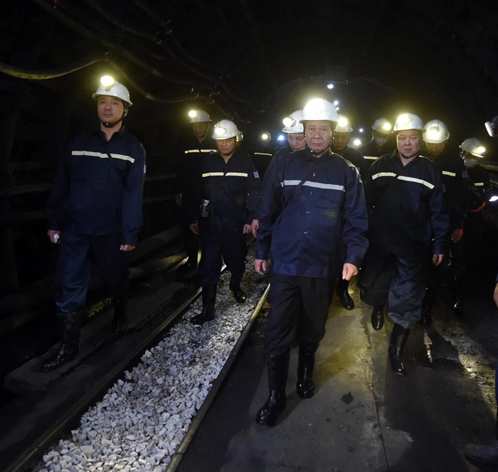 Đường hầm mỏ ở độ sâu -140 m. Ảnh: VGP/Đức Tuân