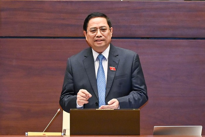 Thủ tướng Phạm Minh Chính: Xây dựng chiến lược, quy hoạch phát triển hạ tầng phù hợp, nhất là quy hoạch hạ tầng gắn với quy hoạch, phát triển kinh tế xã hội, chủ trương đường lối chính sách của Đảng tại Đại hội XIII. Ảnh VGP/Nhật Bắc