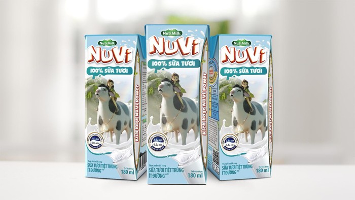 Sữa tươi từ bò ăn thảo dược được ưu tiên dùng cho dòng sữa tươi của thương hiệu Nuvi
