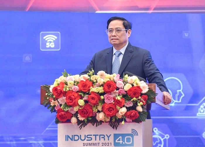 Thủ tướng Phạm Minh Chính phát biểu tại Diễn đàn. Ảnh: VGP