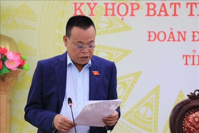 Đại biểu Nguyễn Như So, Đoàn Đại biểu tỉnh Bắc Ninh, phát biểu trong Kỳ họp tại điểm cầu Uỷ ban nhân dân tỉnh Bắc Ninh.