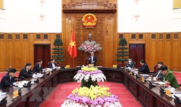 Thủ tướng Phạm Minh Chính chủ trì cuộc họp về công tác phòng, chống tham nhũng trong khối Chính phủ. (Ảnh: Dương Giang/TTXVN)