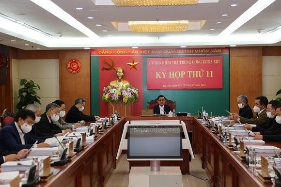 Trong hai ngày 12 và 13/01/2022, tại Hà Nội, Ủy ban Kiểm tra Trung ương đã họp Kỳ thứ 11.