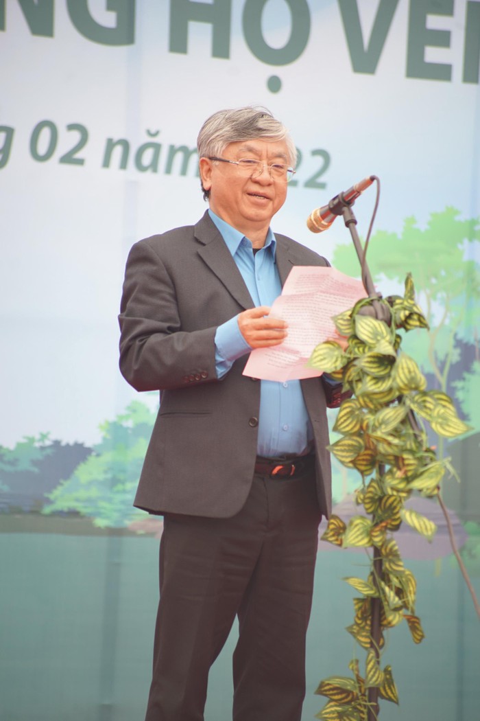 Ông Trần Xuân Hoàng - Ủy viên Hội đồng quản trị, Chủ tịch Công đoàn BIDV phát biểu tại Lễ phát động trồng cây