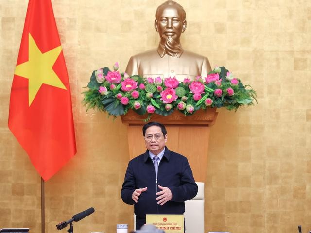 Thủ tướng Phạm Minh Chính khẳng định, phát triển hạ tầng là 1 trong 3 đột phá chiến lược đã được Đảng, Nhà nước xác định, trong đó có hạ tầng giao thông - Ảnh: VGP/Nhật Bắc
