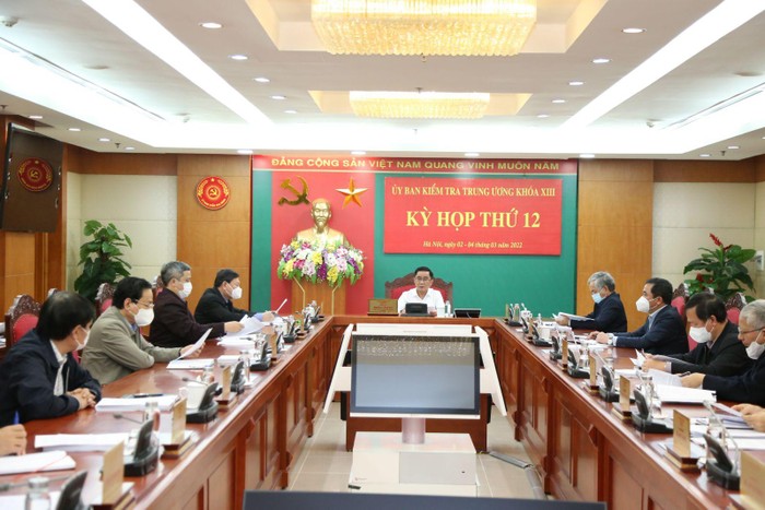 Từ ngày 02 đến ngày 04/3/2022, tại Hà Nội, Ủy ban Kiểm tra Trung ương đã họp Kỳ thứ 12.