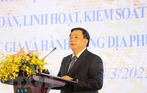 Ông Nguyễn Xuân Thắng, Giám đốc Học viện Chính trị Quốc gia Hồ Chí Minh, Chủ tịch Hội đồng Lý luận Trung ương phát biểu tại Hội thảo. (Ảnh: Thanh Vân/TTXVN)