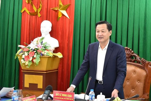 Phó Thủ tướng Lê Minh Khái: Tìm giải pháp để xử lý yếu kém của Đạm Hà Bắc là yêu cầu cấp bách. Ảnh VGP/Trần Mạnh