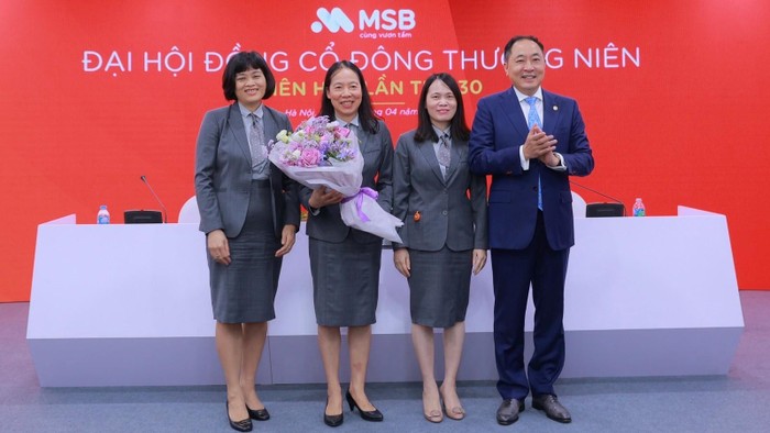 Chủ tịch MSB Trần Anh Tuấn cùng Thành viên Ban kiểm soát nhiệm kỳ mới 2022 - 2026.