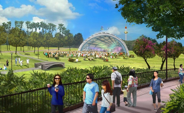 Công viên Kim Quy được kỳ vọng trở thành điểm đến vui chơi giải trí hấp dẫn cho người dân và du khách đến Thủ đô. (Ảnh phối cảnh minh họa)