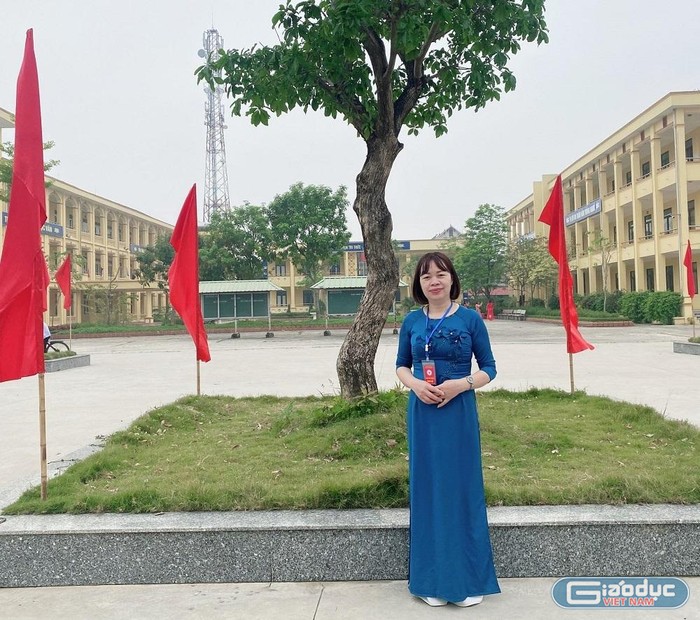 Cô Đinh Thị Hồng Thắng – Hiệu trưởng Trường Trung học cơ sở Phúc Thắng (Vĩnh Phúc). (Ảnh: NVCC)