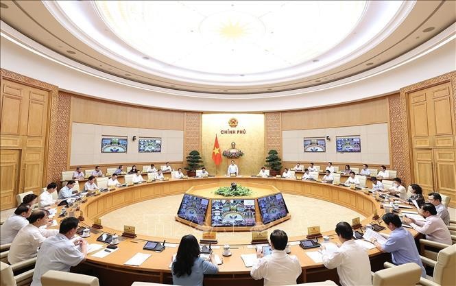 Quang cảnh Phiên họp Chính phủ thường kỳ tháng 7 năm 2022. Ảnh: Dương Giang/TTXVN.