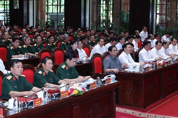 Thủ tướng Phạm Minh Chính và các đại biểu dự hội nghị. (Ảnh: Trọng Đức/TTXVN)