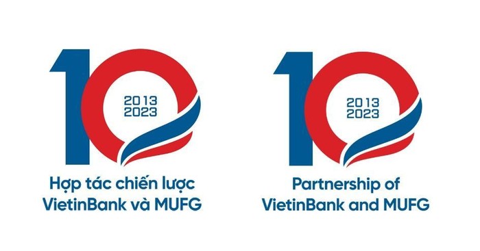 Biểu trưng kỷ niệm 10 năm hợp tác chiến lược VietinBank và MUFG Bank