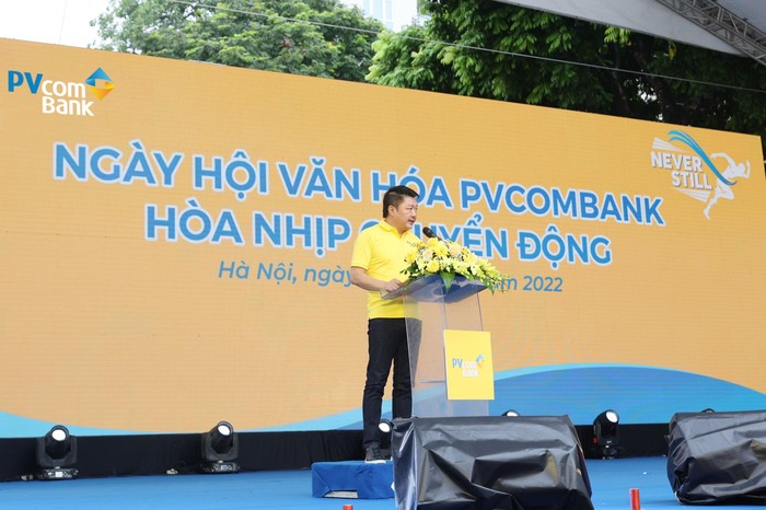 Chủ tịch Hội đồng quản trị Nguyễn Đình Lâm phát biểu khai mạc Ngày hội văn hóa 2022
