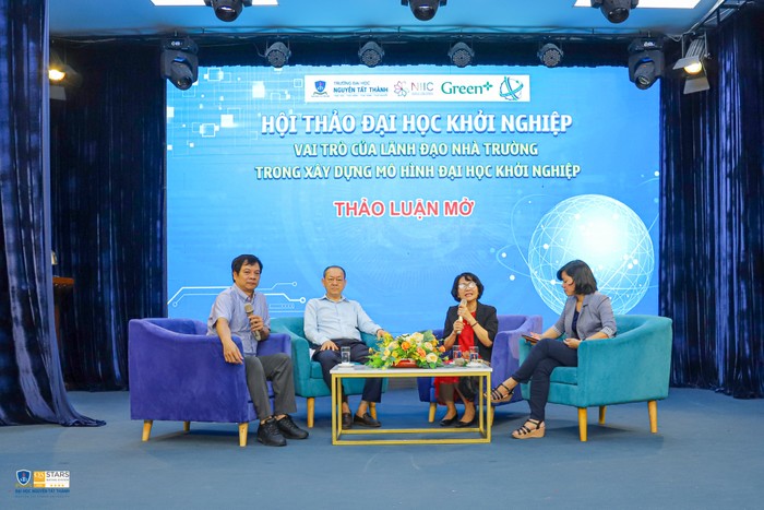 Phiên thảo luận có sự tham gia của nhiều khách mời từ Sở Khoa học và Công nghệ Thành phố Hồ Chí Minh - trường đại học - doanh nghiệp