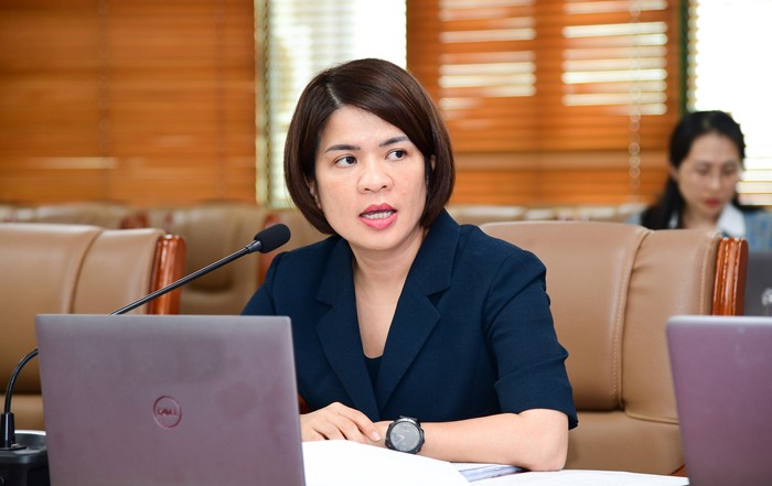 Bà Phạm Thị Thanh Hoài - Thành viên Hội đồng quản trị cập nhật kết quả kinh doanh tích cực của VietinBank trong quý I/2023