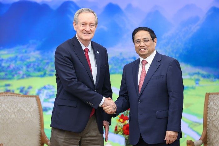 Thủ tướng Chính phủ Phạm Minh Chính tiếp Đoàn đại biểu Thượng viện Hoa Kỳ do Thượng Nghị sĩ Mike Crapo dẫn đầu đến thăm và làm việc tại Việt Nam - Ảnh: VGP/Nhật Bắc