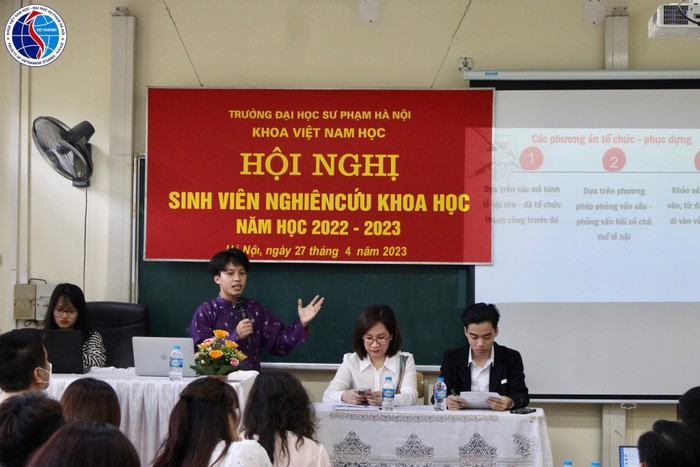 Khoa Việt Nam học Trường Đại học Sư phạm Hà Nội tổ chức Hội nghị sinh viên nghiên cứu khoa học. (Ảnh của Khoa Việt Nam học)
