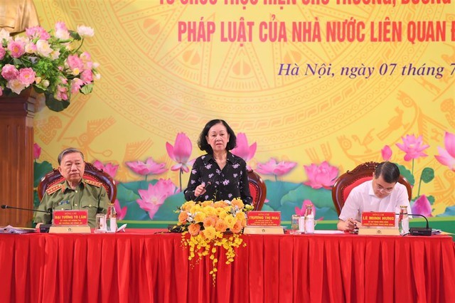 Đồng chí Trương Thị Mai phát biểu chỉ đạo tại Hội nghị. Ảnh: VGP/NN