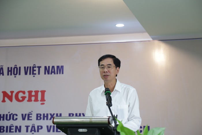 Phó Tổng Giám đốc Bảo hiểm xã hội Việt Nam Đào Việt Ánh phát biểu khai mạc hội nghị.