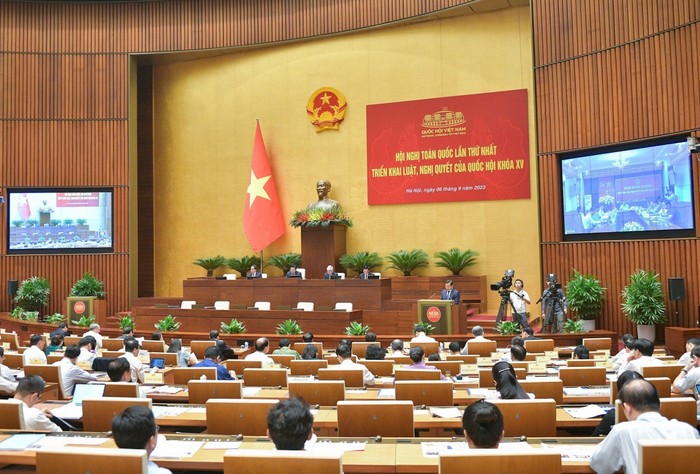 Ủy ban Thường vụ Quốc hội tổ chức Hội nghị toàn quốc lần thứ nhất triển khai luật, nghị quyết của Quốc hội khóa XV.