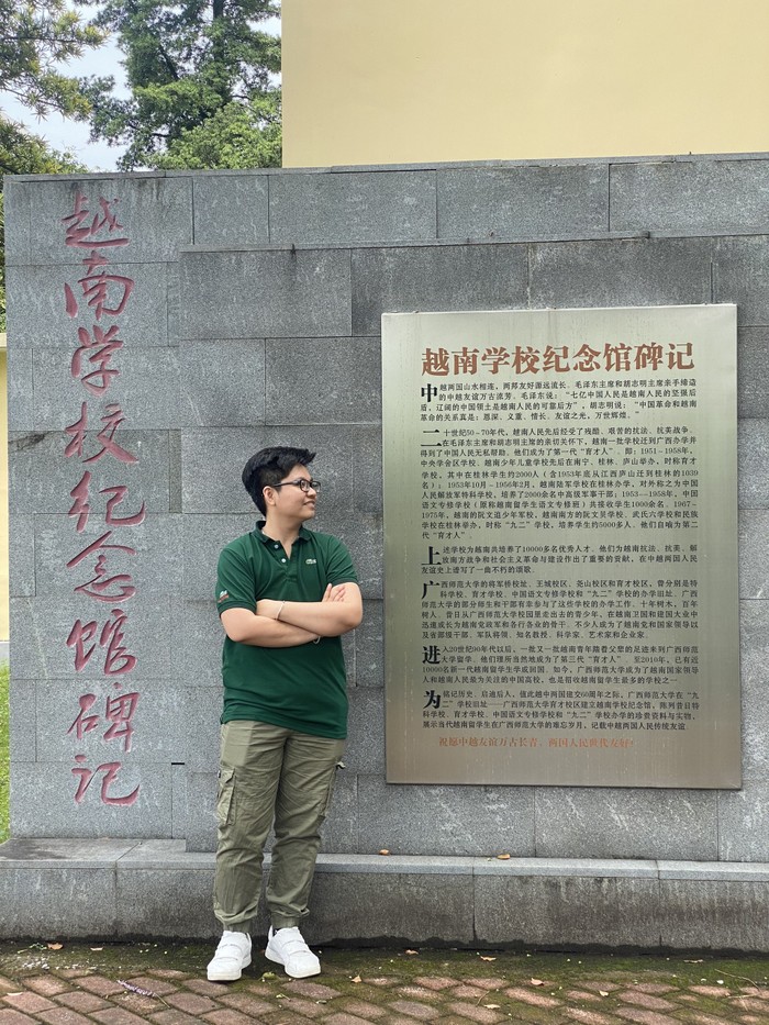 Trần Gia Tuệ giành học bổng tại Đại học Sư phạm Quảng Tây.