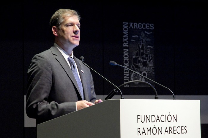 Giáo sư Daniel Kammen thuyết trình tại Quỹ Ramón Areces với chủ đề &apos;Khoa học và Chính trị của Năng lượng Bền vững&apos; (Ảnh: Fundación Ramón Areces)