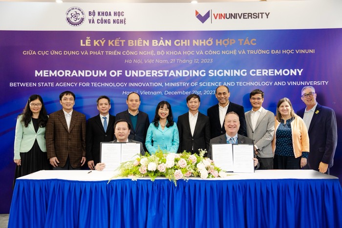 VinUni ký thoả thuận hợp tác với Cục Ứng dụng và Phát triển công nghệ, Bộ Khoa học và Công nghệ về thúc đẩy Đổi mới sáng tạo ngành tại Việt Nam.