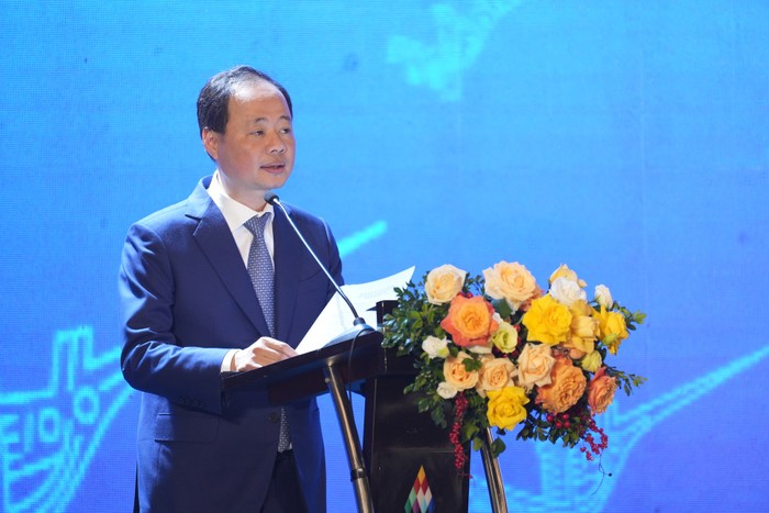Thứ trưởng Bộ Khoa học và Công nghệ Trần Hồng Thái phát biểu tại Lễ công bố ngày 16/1/2024.