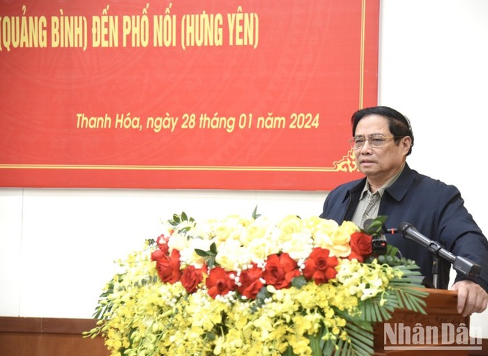 Thủ tướng Phạm Minh Chính phát biểu ý kiến kết luận Hội nghị.