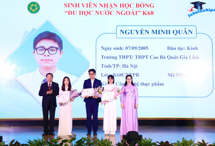 Học viện Nông nghiệp Việt Nam trao Học bổng du học nước ngoài năm 2023.