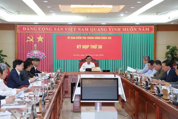 Ngày 18/3/2024, tại Hà Nội, Ủy ban Kiểm tra Trung ương đã họp Kỳ thứ 38.