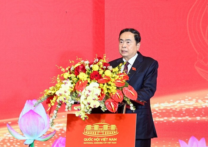 Phó Chủ tịch Thường trực Quốc hội Trần Thanh Mẫn phát biểu khai mạc hội nghị. (Ảnh: Duy Linh)