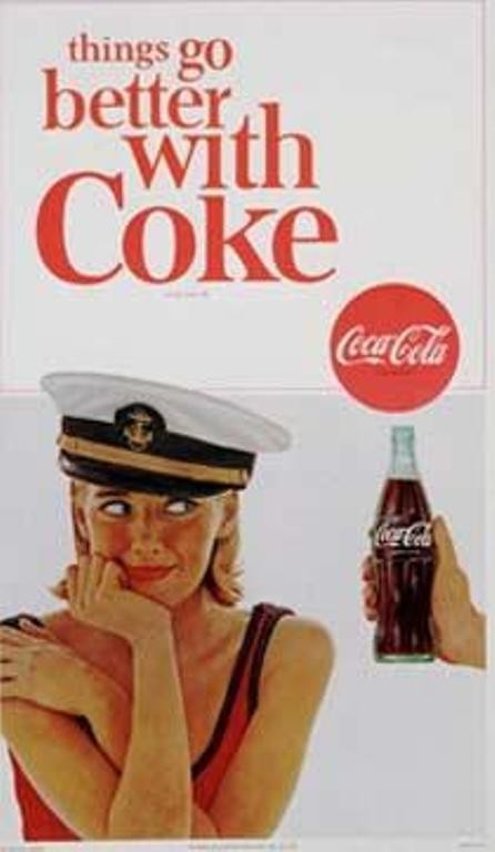 7. Xem TV, sảng khoái hơn với Coke (năm 1963) Với slogan “Things Go Better With Coke”, đây là một trong những chiến dịch quảng cáo được yêu thích nhất của Coke trong nhiều thập kỷ. Cũng là lần đầu tiên dân chúng thế giới được quảng cáo xuất hiện trên truyền hình, thay vì loại hình in ấn phổ biến như trước đây.