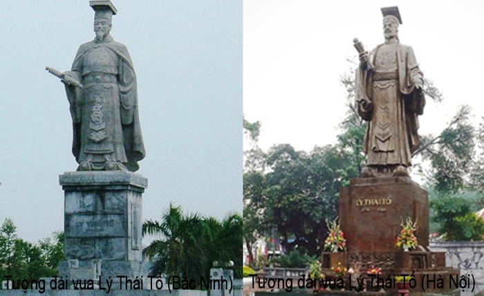 So sánh màu sắc, tiểu tiết giữa hai bức tượng có thể thấy rõ bức ảnh nam thanh niên chụp tại Bắc Ninh chứ không phải ở Hà Nội như nhiều người phán đoán.