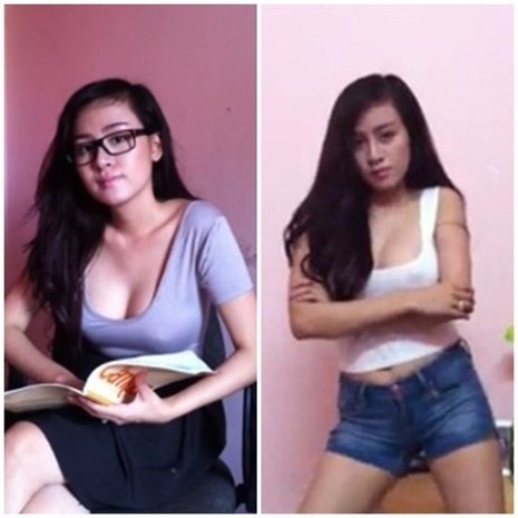 Cô gái mang tên Bà Tưng gây sốt cộng đồng mạng từ clip thả rông ngực nhảy.