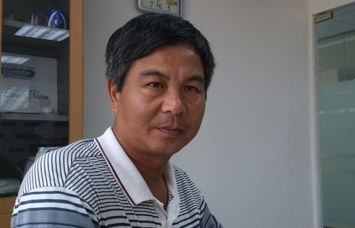 Ông Vũ Đình Phương tại phòng tiếp bạn đọc Báo Giáo dục Việt Nam