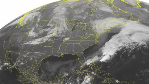 Toàn cảnh nước Mỹ tron cơn bão tuyết chụp từ vệ tinh NOAA (Ảnh: AP)