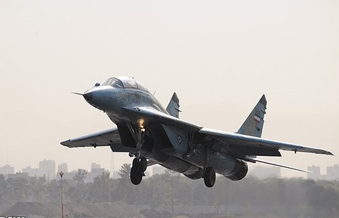 Máy bay tiêm kích đánh chặn MiG-29 của Iran.