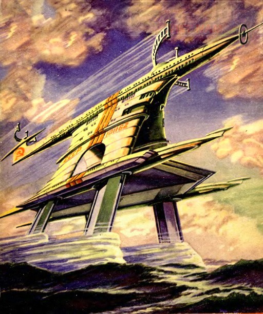 Ý tưởng chế tạo thủy phi cơ khổng lồ "The Glider" (ảnh họa năm 1960).
