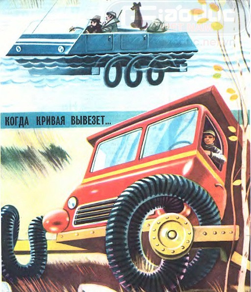 Xe bánh xoắn của Liên Xô (ảnh họa ý tưởng)