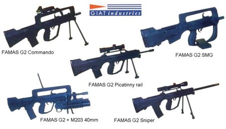Các phiên bản của súng trường tấn công FAMAS