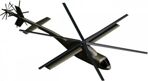 Thiết kế trực thăng với ý tưởng về quạt và cánh.