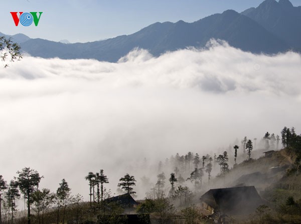 Nơi chụp mây luồn đẹp nhất ở vùng núi Sa Pa là khu du lịch sinh thái núi Hàm Rồng, phía sau nhà thờ đá cổ, hoặc khu vực bản Hang Đá của người Mông ở xã Hầu Thào cách trung tâm thị trấn Sa Pa 3 - 4 km về phía nam.