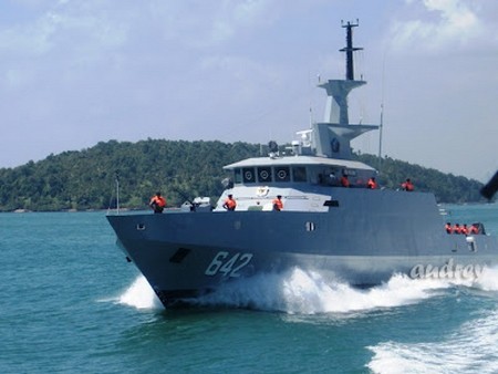 Chiến hạm tên lửa cao tốc KRI Kuijang-642 của Hải quân Indonesia.