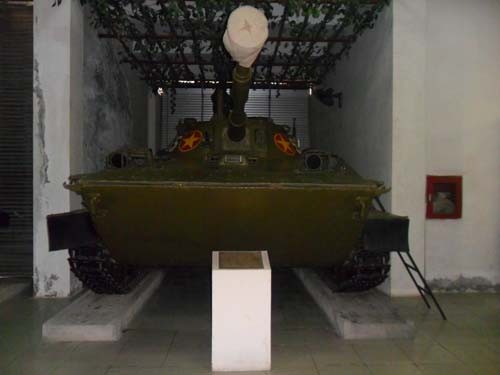 Xe tăng PT76 – Số hiệu 555, chiếc xe thuộc đại đội tăng 3, Tiểu đoàn 198 đây cũng là 1 trong những chiếc xe truyền thống đầu tiên của lự lượng Tăng - Thiết giáp.