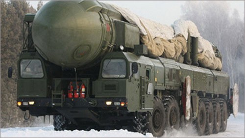 Tên lửa chiến lược Topol-M của Nga (Ảnh:RIA Novosti)