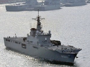 Tàu khu trục Aegis của Nhật rời cảng Kure (Nguồn: Reuters)